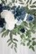 6.5 ft Backdrop Floral Garland – Artificial Sage Green & Navy Blue Eucalyptus and Rose Flowers for Wedding Arch, Ceremony, Reception, Arbor, Beach & Home Décor